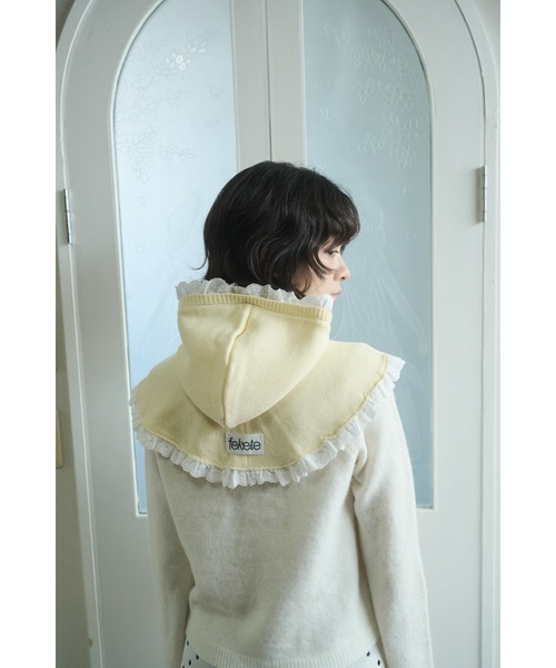 FEKETE（フェケテ） ニット帽 ニットキャップ cotton lace frill