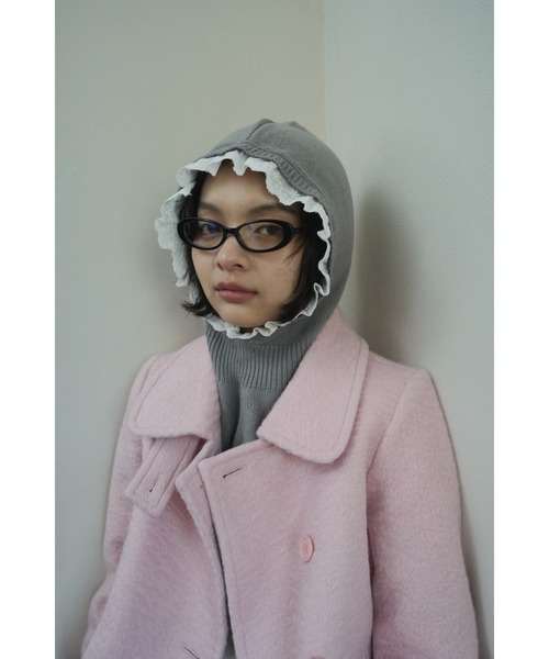 FEKETE（フェケテ） ニット帽 ニットキャップ cotton lace frill