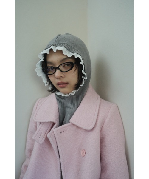 FEKETE（フェケテ） ニット帽 ニットキャップ cotton lace frill
