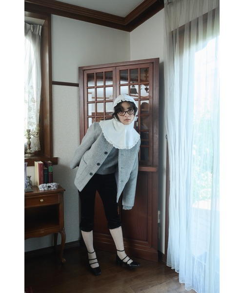 FEKETE（フェケテ） ニット帽 ニットキャップ cotton lace frill