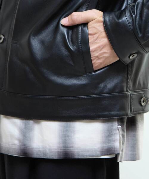 MEN'S MELROSE グレージュ　レザージャケット ジャケット/アウター・ライダースジャケット商品一覧｜MEN'S MELROSE