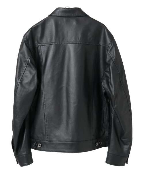 メンズメルローズ レザージャケット トラッカージャケット ラムレザー 3rd型 MEN'S MELROSE ブルゾン アウター シープナッパレザー /トラッカーズ