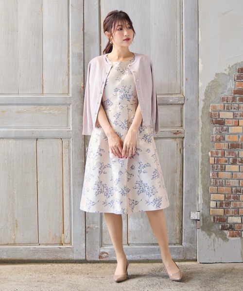 Rose Tiara（ローズティアラ） カーディガン リボンボタンラメニット