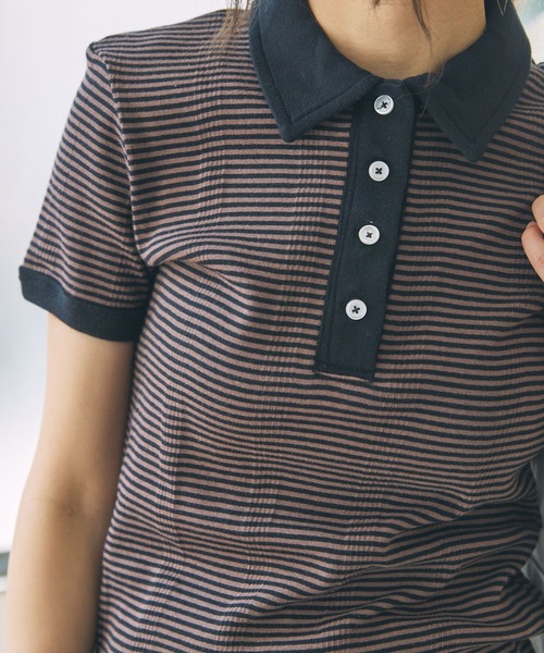 「MILLER」 半袖ポロシャツ FREE ブルー レディース_画像5