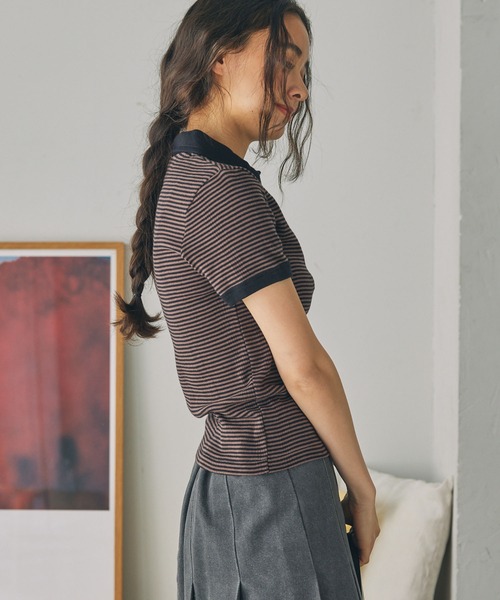 「MILLER」 半袖ポロシャツ FREE ブルー レディース_画像6