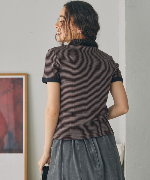 「MILLER」 半袖ポロシャツ FREE ブルー レディース_画像7