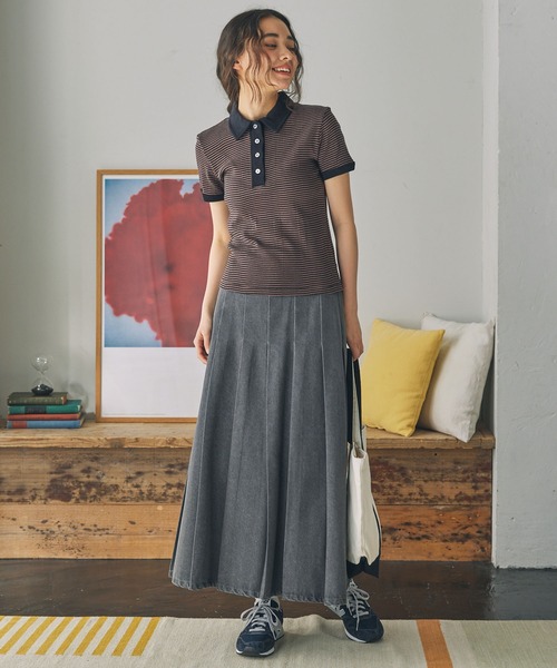 「MILLER」 半袖ポロシャツ FREE ブルー レディース_画像8