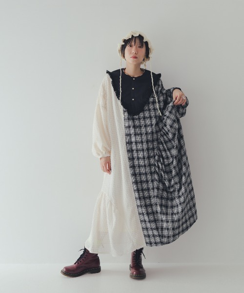 unica（ユニカ） ワンピース 2ピースモノトーンチェック柄ワンピース