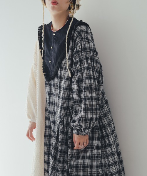 unica（ユニカ） ワンピース 2ピースモノトーンチェック柄ワンピース