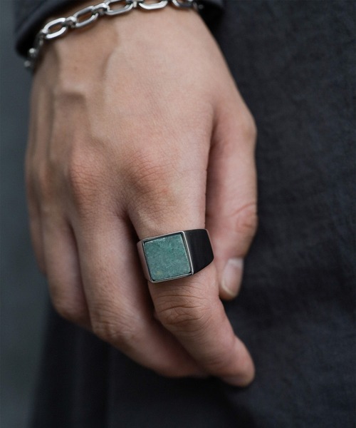 ARROWM 指輪 リング 印台ストーンリング メンズ : ZOZOTOWN Yahoo!店