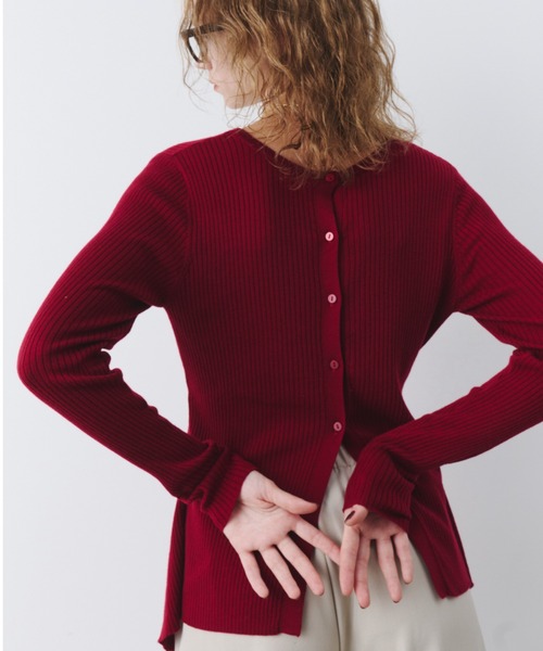 bita.（ビタ） カーディガン ウエストリボン4wayリブニット