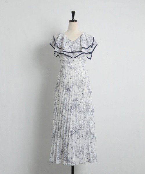 「tocco closet」 ノースリーブワンピース M ベージュ レディース_画像3