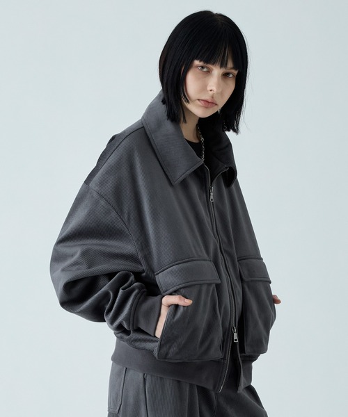 VELNUS ブルゾン アウター 「VELNUS」Cropped double-zip corduroy 