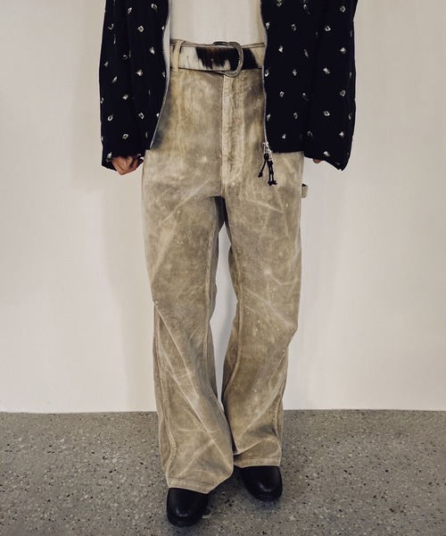 soe（ソーイ） スラックス Splashed Painter Trousers メンズ