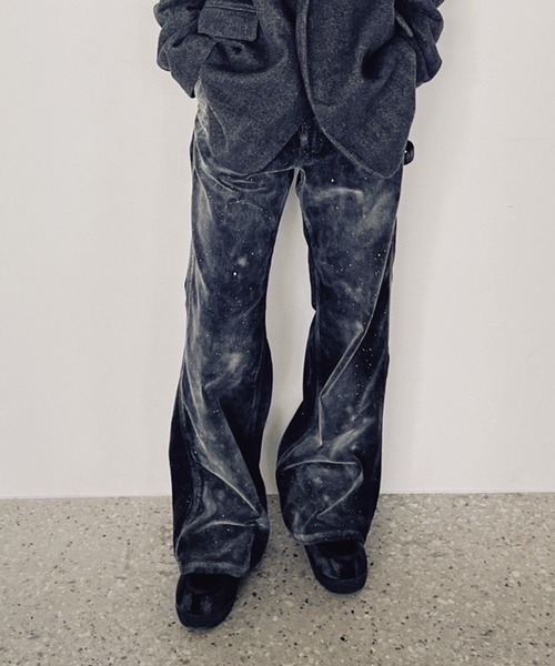 soe（ソーイ） スラックス Splashed Painter Trousers メンズ