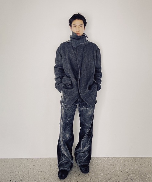 soe（ソーイ） スラックス Splashed Painter Trousers メンズ