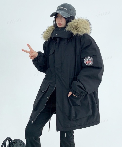 モッズコート　ファーコート Dalfwin（ダールフィン） モッズコート コート 韓国ファッション