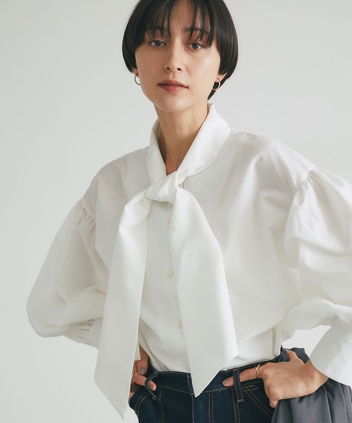 &. NOSTALGIA（ノスタルジア） ブラウス シャツ ボウタイブラウス