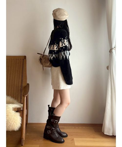 LILY BROWN CANDY STOCKリボン柄ビジュー付きニット L.B CANDY STOCK]リボンビジューニット(ニット)｜トップス｜LILY BROWN