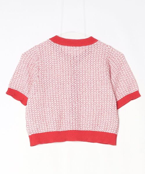 「CALNAMUR」 ニットカーディガン FREE レッド レディース_画像2