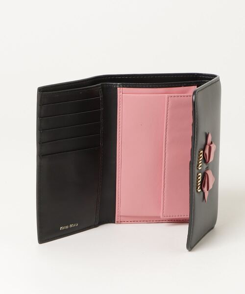 miu miu（ミュウミュウ） 財布 - ブラック レディース : ZOZOTOWN