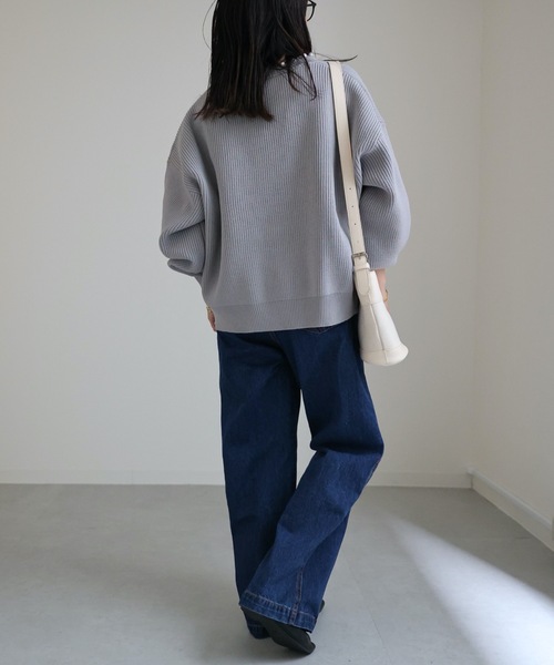 「ap retro」 ニットカーディガン FREE ブラック レディース_画像5