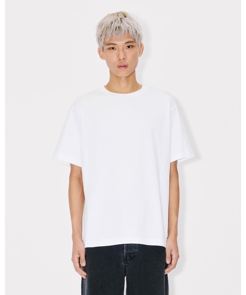 tシャツ 'Boke Flower 2.0' エンブロイダリー オーバーサイズ Tシャツ イン コットン メンズの画像