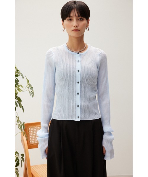 「crie conforto」 ニットカーディガン FREE ミント レディース_画像5