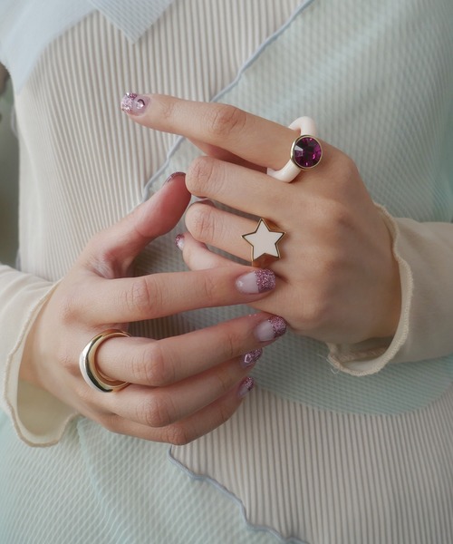 「LOVE BY e.m. 」 リング 12号 ゴールド レディース_画像7