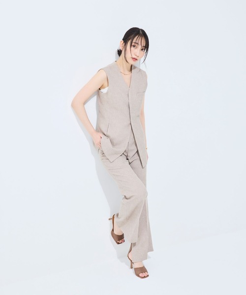 サンダル LovelyWalk レザーパンチングミュール レディースの画像