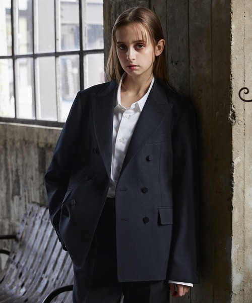 0時迄最終値下げ‼️【正規品】COELIE オーバーショルダーテーラードジャケット CLEL】Loose Cord Lace Short Sleeve Double Tailored Jacket/ルーズ