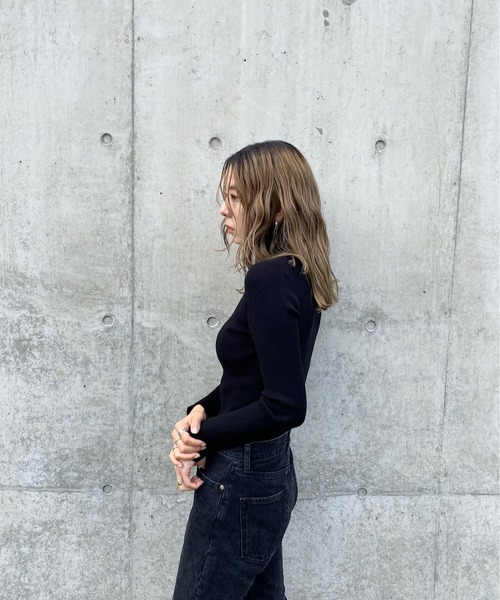 「y/m by RIKA」 タートルネックニット FREE オリーブ レディース_画像6