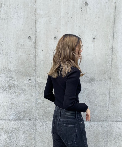 「y/m by RIKA」 タートルネックニット FREE オリーブ レディース_画像8