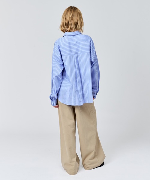 WETTEMPT シャツ DOUBLE POCKET STRIPE SHIRT / ダブルポケット