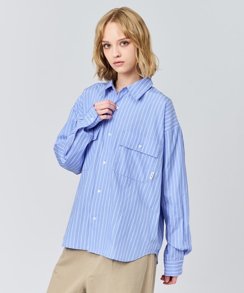 WETTEMPT シャツ DOUBLE POCKET STRIPE SHIRT / ダブルポケット