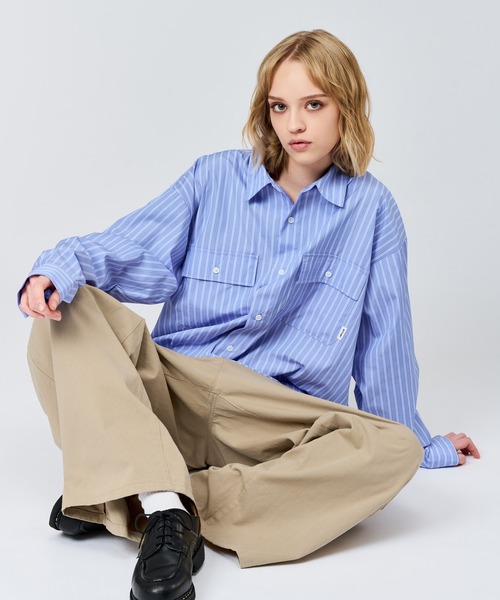 WETTEMPT シャツ DOUBLE POCKET STRIPE SHIRT / ダブルポケット