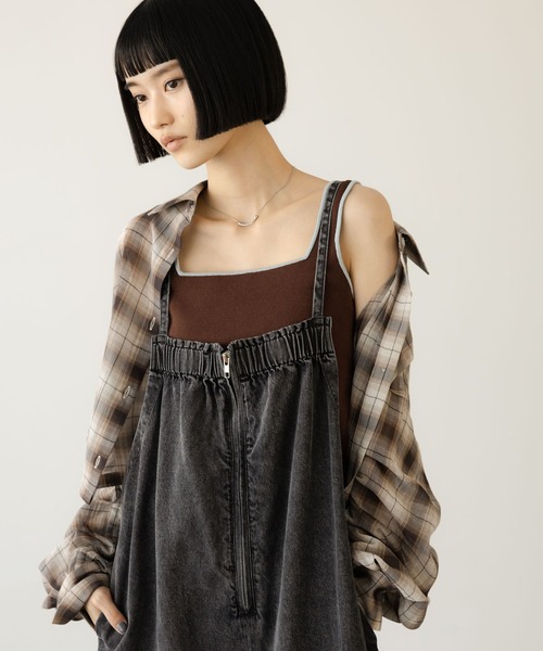 LOWRYS FARM（ローリーズファーム） ワンピース デニムジャンスカ