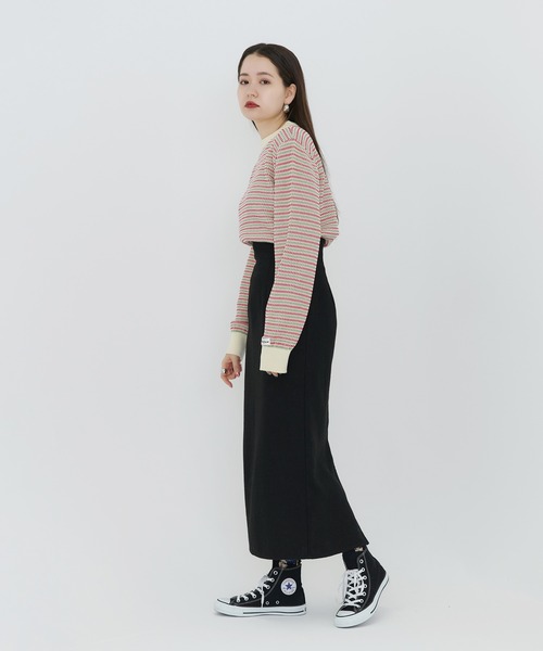 「TINA：JOJUN」 長袖ニット M ダークグリーン レディース_画像4