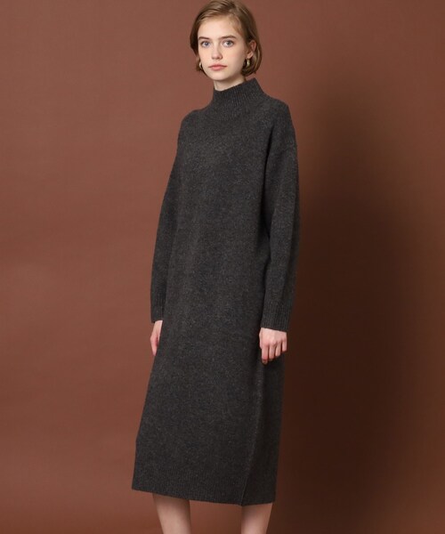 「DRESSTERIOR」 ニットワンピース 38 ライトグレー レディース_画像2
