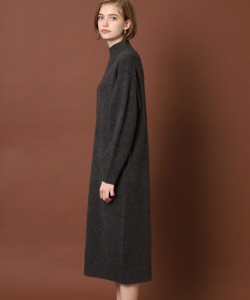 「DRESSTERIOR」 ニットワンピース 38 ライトグレー レディース_画像5
