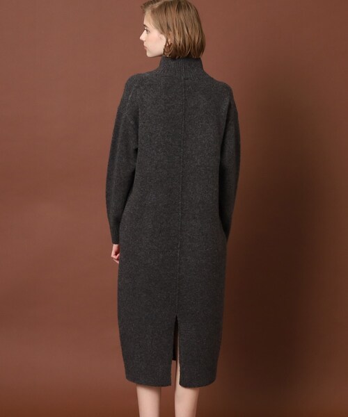 「DRESSTERIOR」 ニットワンピース 38 ライトグレー レディース_画像6