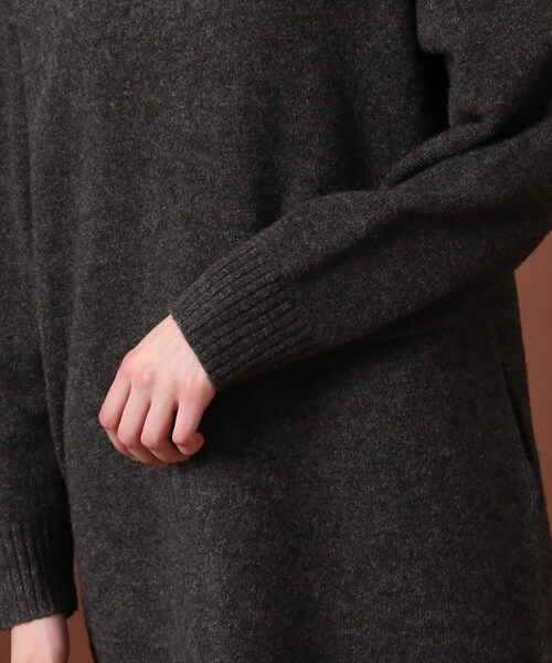 「DRESSTERIOR」 ニットワンピース 38 ライトグレー レディース_画像9