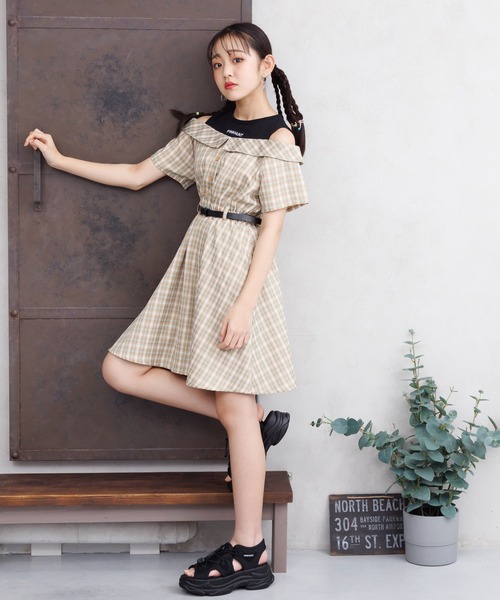 「PINKHUNT」 「KIDS」半袖ワンピース 120cm ブラック キッズ_画像6