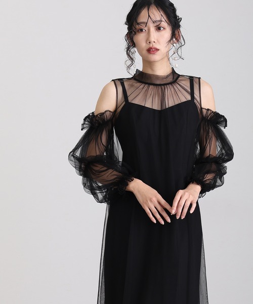 「atlo」 長袖ワンピース XX-LARGE ブラック レディースの画像