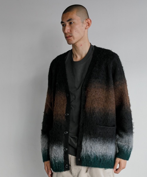「AMERICAN RAG CIE」 ニットカーディガン L ブラウン メンズ_画像5