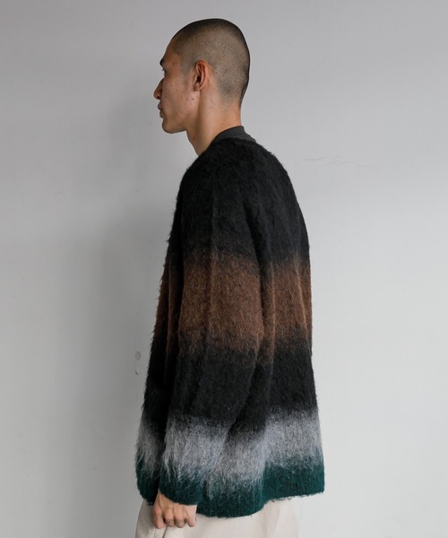 「AMERICAN RAG CIE」 ニットカーディガン L ブラウン メンズ_画像8