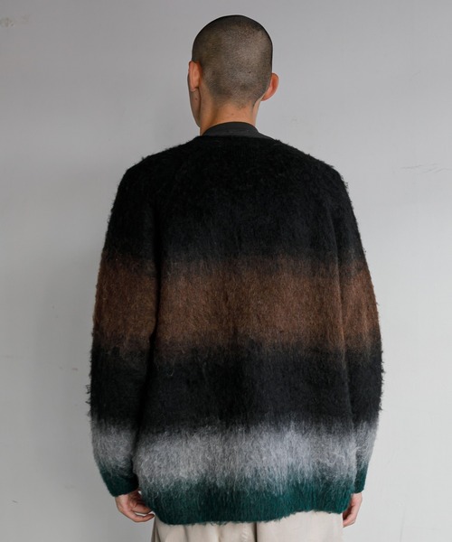 「AMERICAN RAG CIE」 ニットカーディガン L ブラウン メンズ_画像9