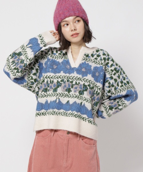「niko and...」 長袖ニット LARGE アイボリー レディース_画像9