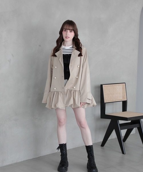 Myu バルーンパールトレンチ Myu（ミュー） トレンチコート コート BALLON × PEARL TRENCH COAT ジャケット・アウター