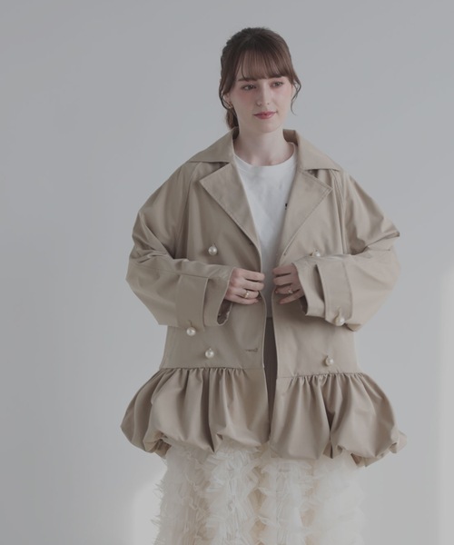Myu バルーンパールトレンチ Myu（ミュー） トレンチコート コート BALLON × PEARL TRENCH COAT